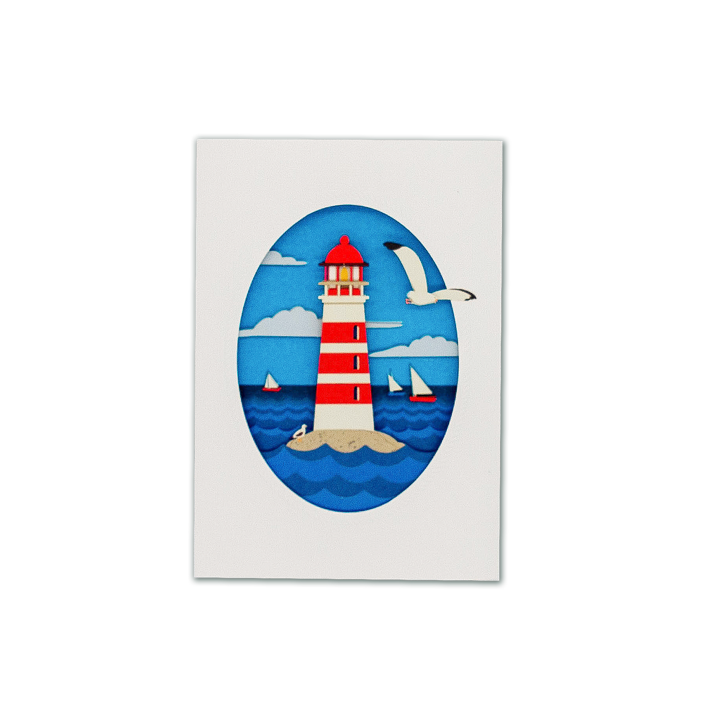 3D Kort Fyr vid Havet